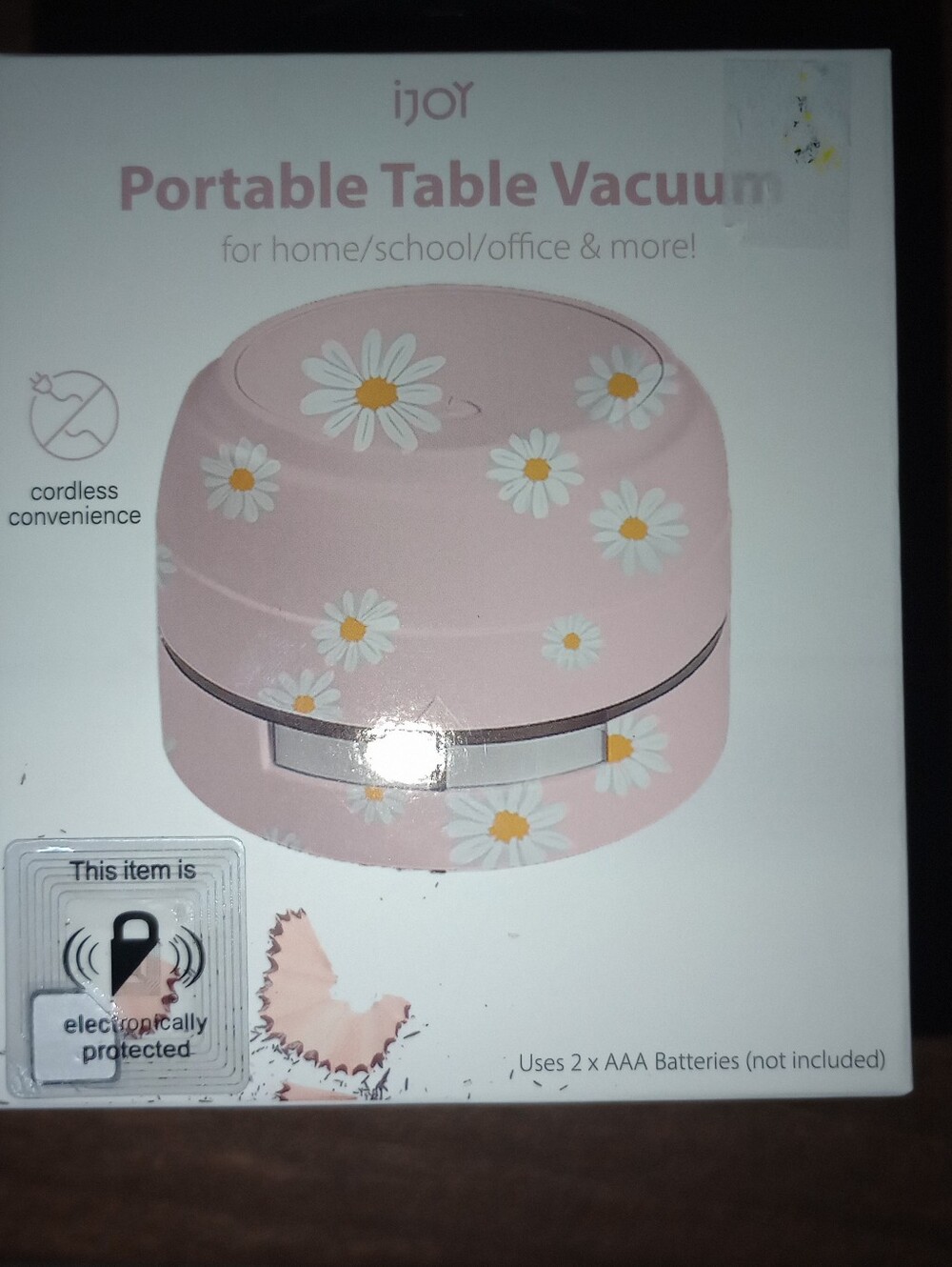 Pink Daisy Portable Table Vacuum